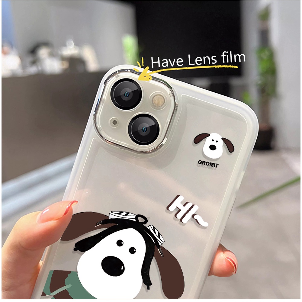 Miếng Dán Bảo Vệ lens Camera Bằng Kim Loại Hình Chú Chó Dễ Thương Cho iphone 14promax 11 13 12 7Plus X XS Max 7 8