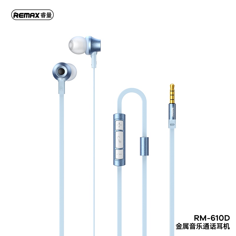 Tai Nghe NhéT Tai Remax RM-610D 3.5mm Có Dây Âm Thanh ChấT LượNg Cao
