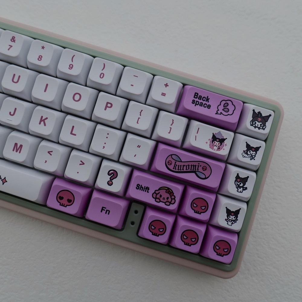 Kuromi Keycaps XDA Profile nữ tính Anime PBT Dye Sub Bàn phím cơ học Keycap