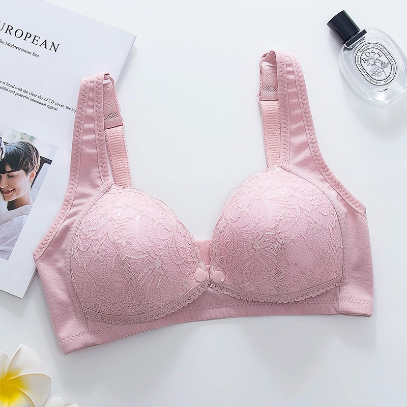 Áo Ngực cotton Phối Ren Thân Thiện Với Làn Da Dành Cho Mẹ Bầu