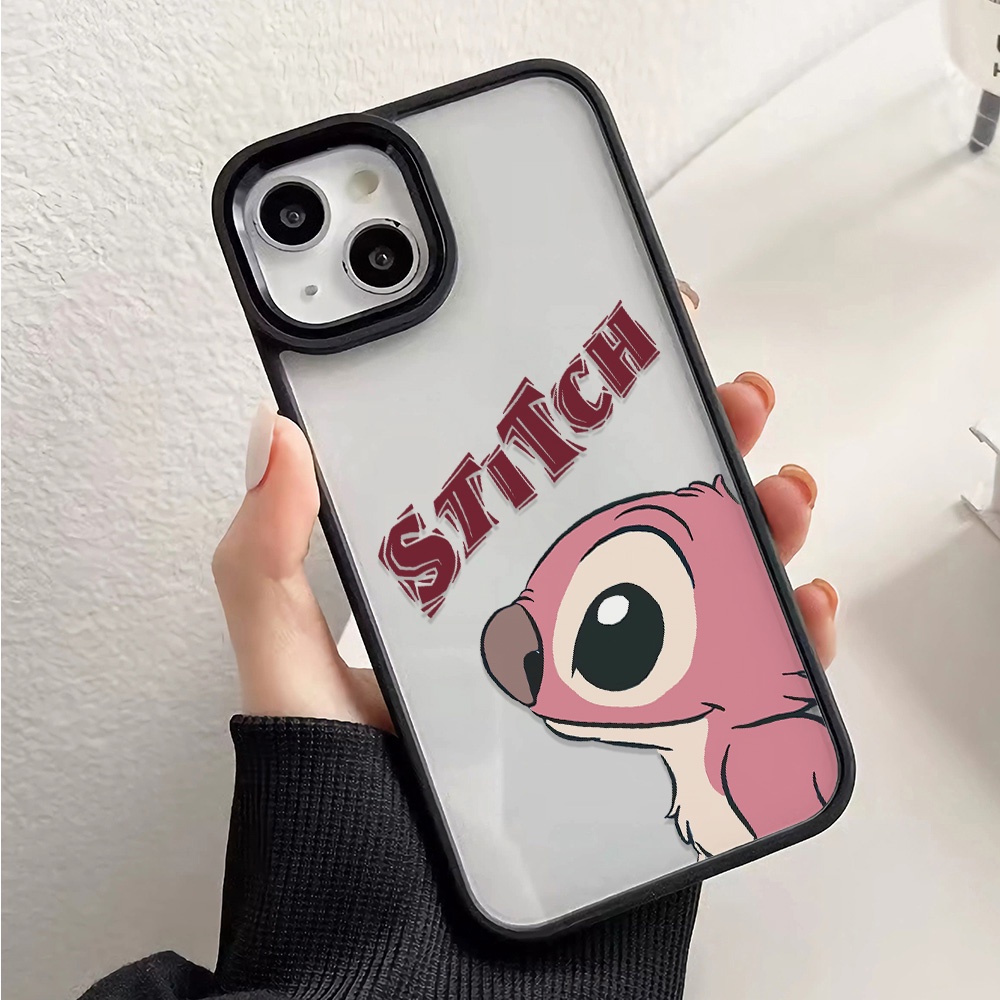 Ốp Điện Thoại Nhựa Acrylic Cứng Trong Suốt In Hình Stitch Thời Trang Cho iphone 14promax 11 13 12 7Plus 8 X XS Max