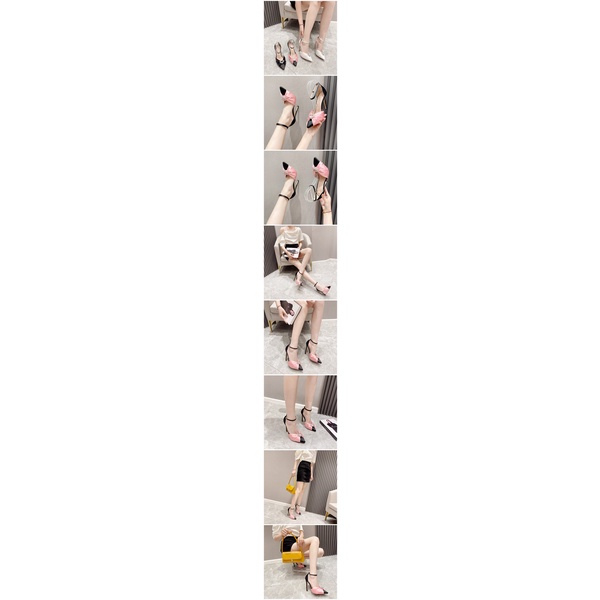 Giày Cao Gót 4.33 Inch Mũi Nhọn Đính Đá Hình Trái Tim Xinh Xắn Thời Trang Cho Nữ