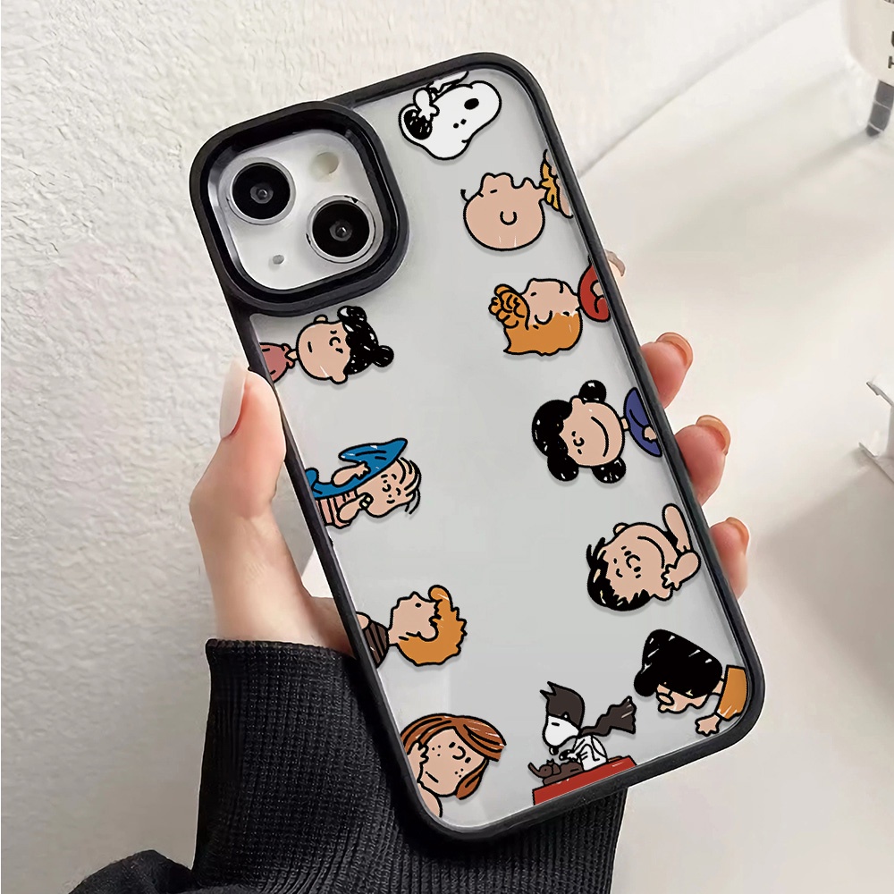 Ốp Điện Thoại Nhựa Acrylic Cứng Trong Suốt In Hình Nhân Vật Hoạt Hình Cho iphone 14promax 11 13 12 7Plus 8 X XS Max