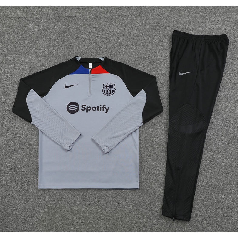 Áo Thun Tay Dài Có Khóa Kéo In Chữ Barcelona 22 23 Thời Trang Chất Lượng Cao