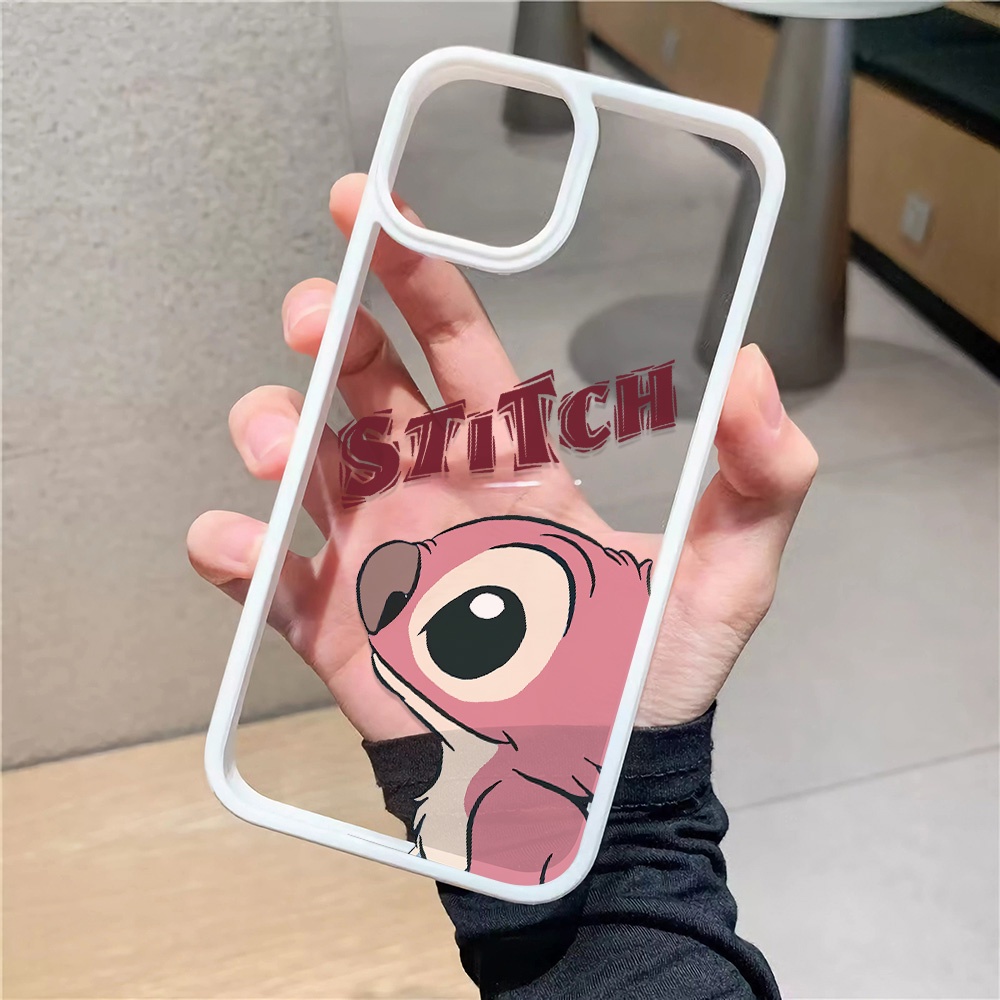 Ốp Điện Thoại Nhựa Acrylic Cứng Trong Suốt In Hình Stitch Thời Trang Cho iphone 14promax 11 13 12 7Plus 8 X XS Max