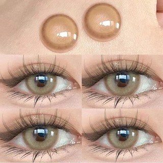  UYAAI 2 chiếc\ cặp kính áp tròng Aoki Caramel cận thị ống kính áp tròng màu nâu có thể được sử dụng trong một năm 0,00--8,00