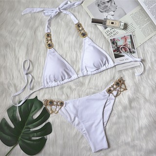 Bikini DUNEA phối dây mắt xích đính đá lấp lánh