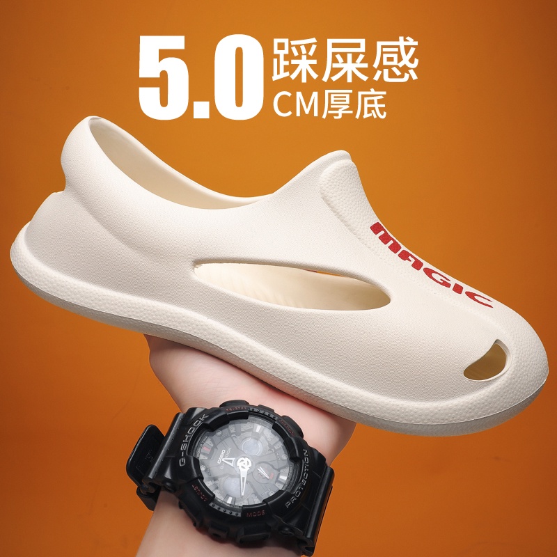 Dép Sandal Lỗ Thoáng Khí Đế Mềm Chống Trượt Thời Trang Mùa Hè Cho Nam