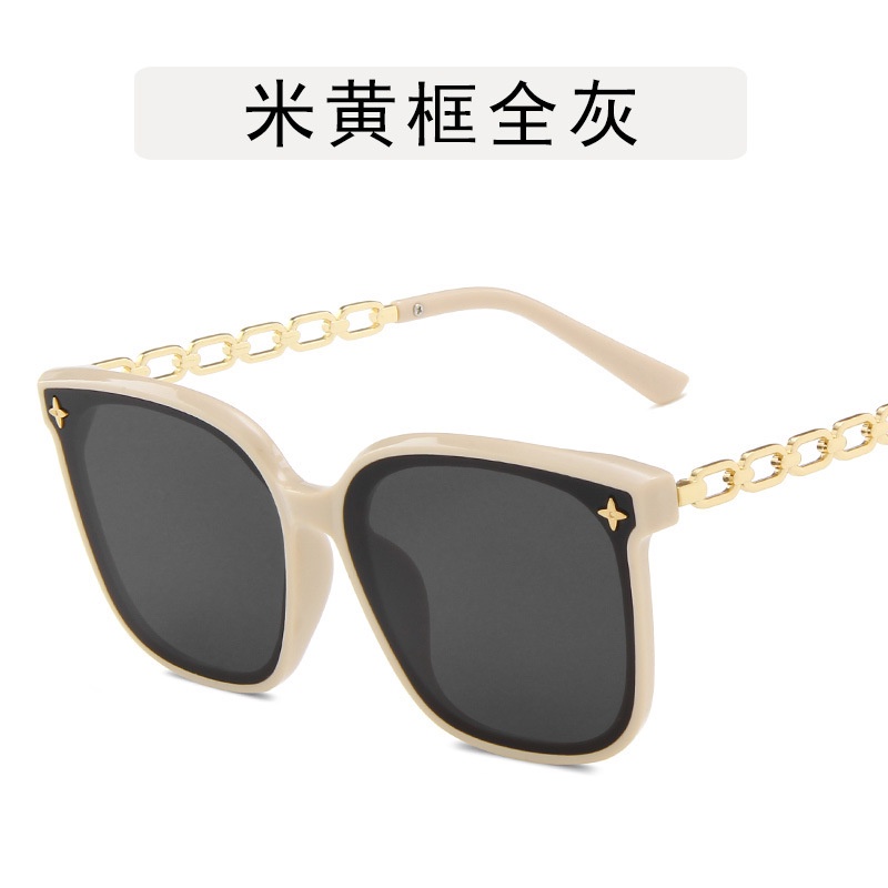 Kính Mát Gọng Lớn Phối Dây Xích Phong Cách Hàn Quốc Thời Trang Cao Cấp