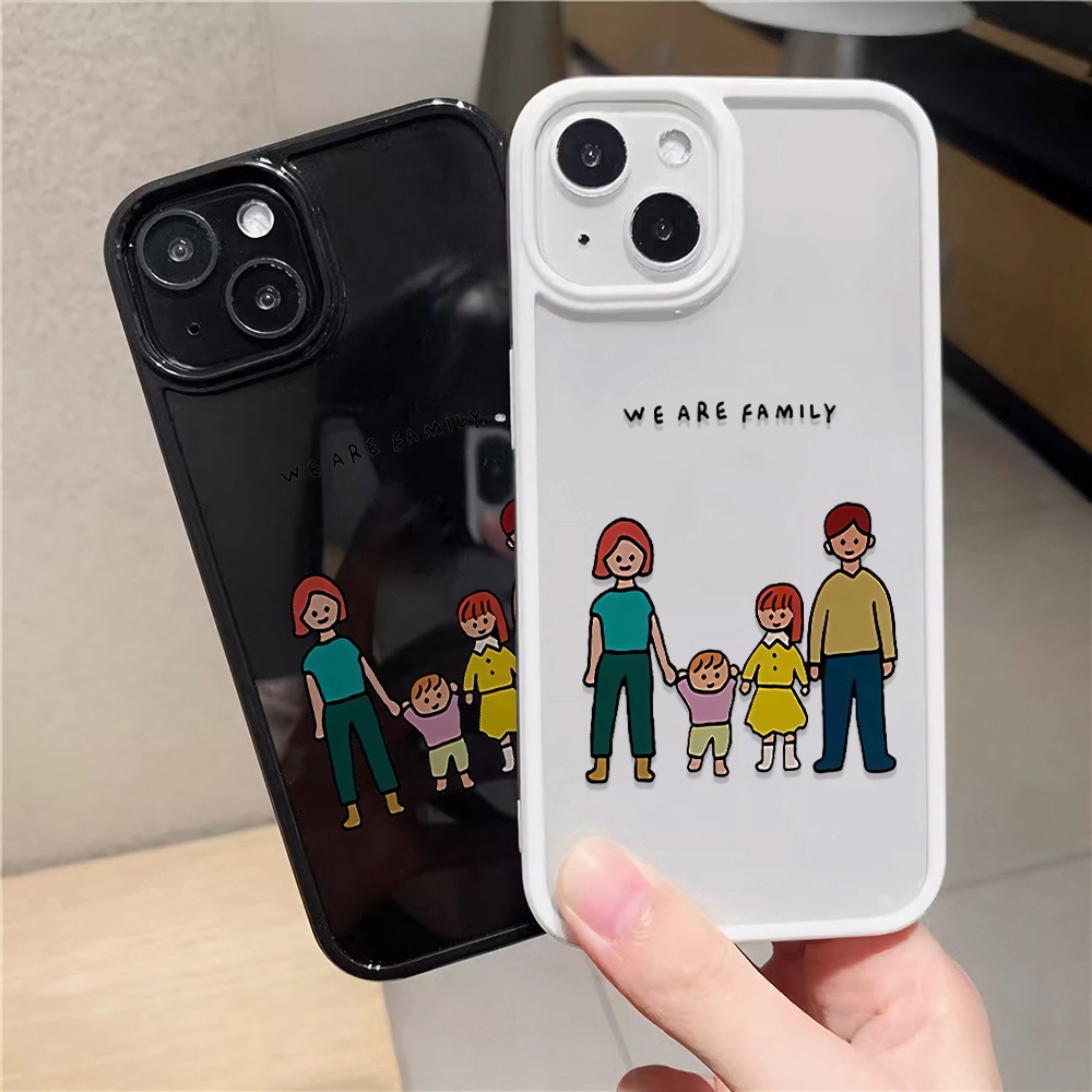 Ốp Điện Thoại Nhựa acrylic Cứng Trong Suốt In Hình Gia Đình Thời Trang Cho iphone 14promax 11 13 12 7Plus X XS Max