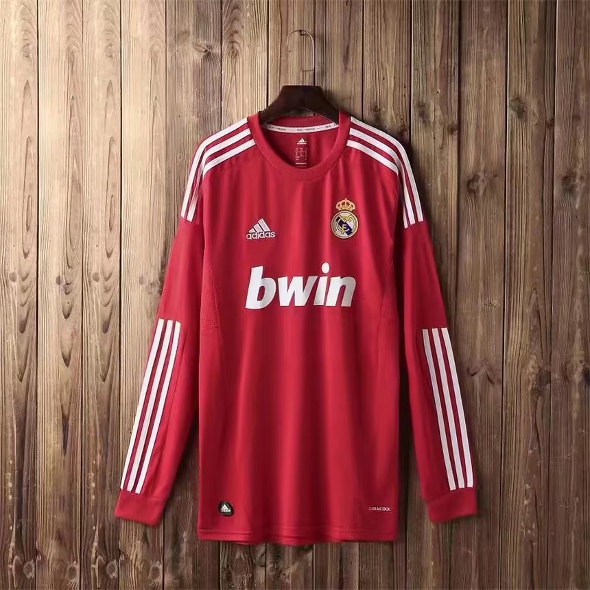 Áo Thun Tay Dài Màu Đen In Logo Real Madrid 3RD Thời Trang 2011 2012 # 11 # 12