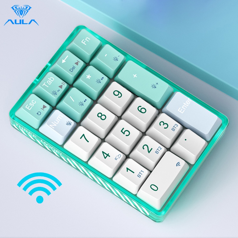 Bàn phím cơ AULA F21 mini 21 phím bluetooth / có dây / 2.4G thích hợp cho Windows / MAC / Android