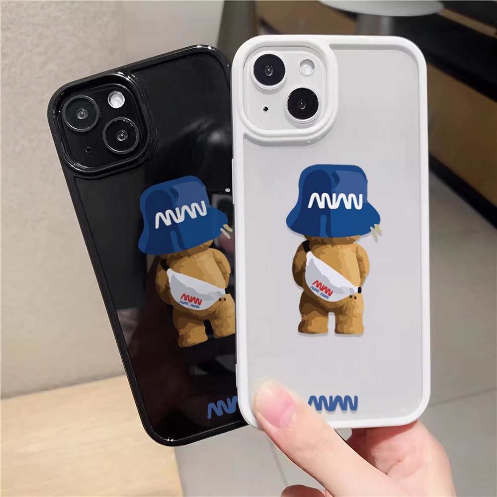 Ốp Điện Thoại Nhựa Acrylic Cứng Trong Suốt Hình Gấu NASA Cho iphone 14promax 11 13 12 7Plus 8 X XS Max