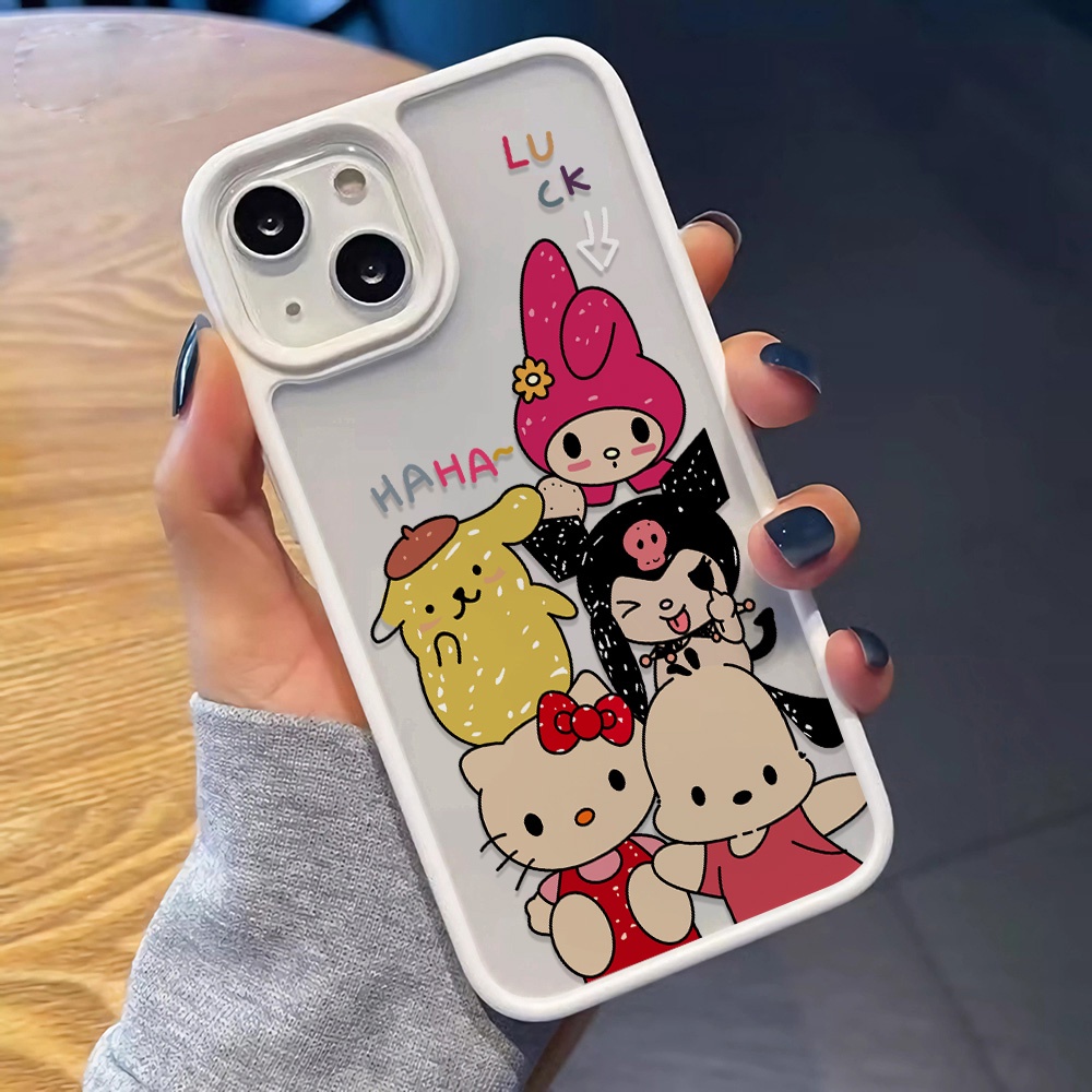 Ốp Điện Thoại Acrylic Cứng Trong Suốt In Hoạt Hình Hello Kitty Cho iphone 14promax 11 13 12 7Plus 8 X XS Max