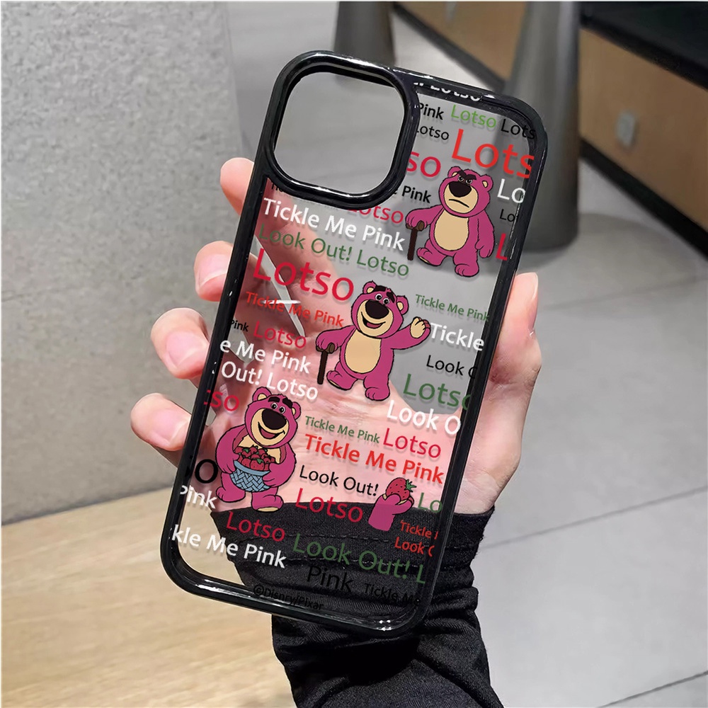 Ốp Điện Thoại Nhựa Acrylic Cứng Trong Suốt In Hình Lotso Đáng Yêu Cho iphone 14promax 11 13 12 7Plus 8 X XS Max