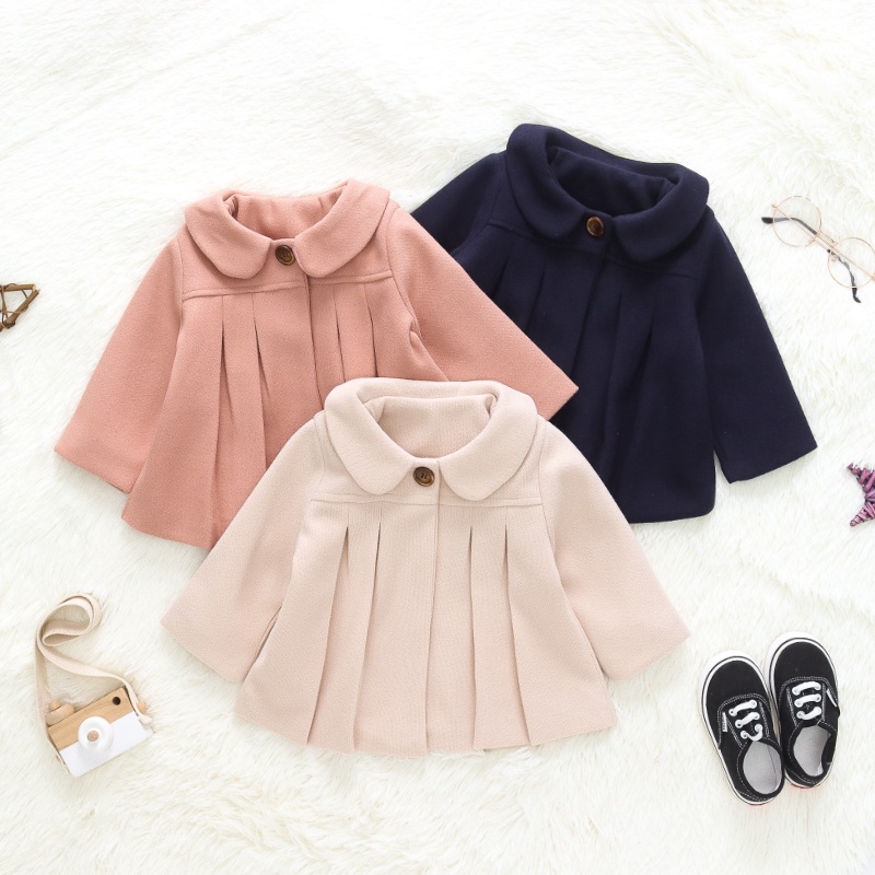 Áo Khoác Đi Học Vải Cotton Thời Trang Mùa Đông Cho Bé Gái