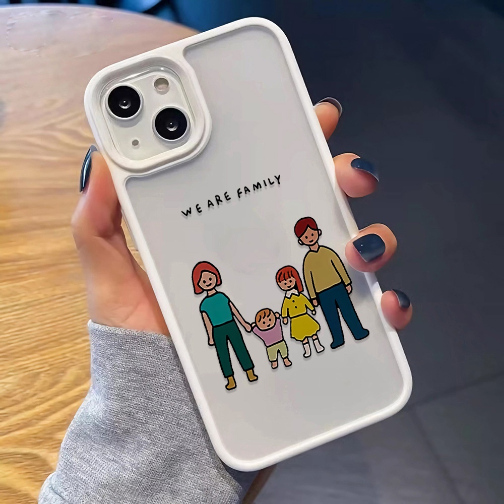 Ốp Điện Thoại Nhựa acrylic Cứng Trong Suốt In Hình Gia Đình Thời Trang Cho iphone 14promax 11 13 12 7Plus X XS Max