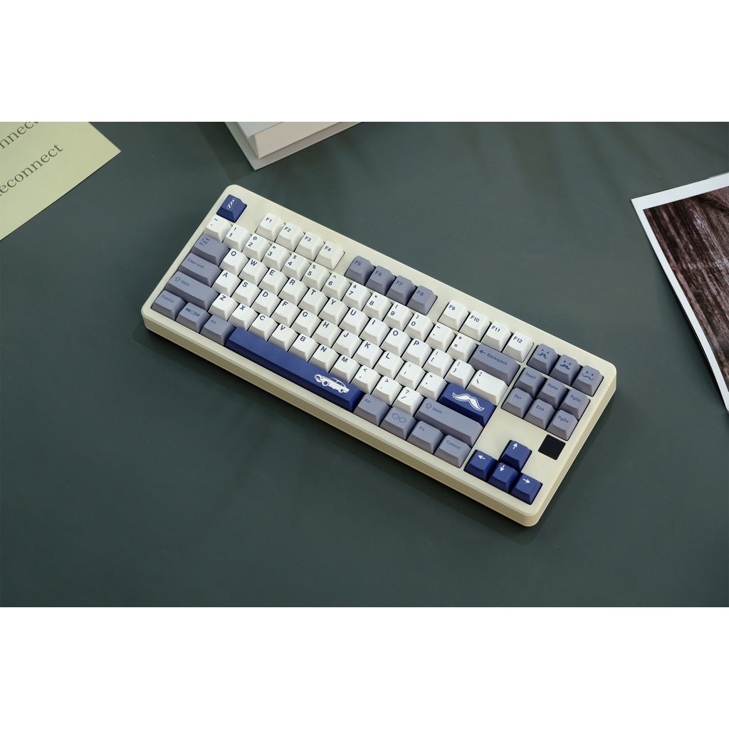 GMK Gentleman Keycap, 129 Phím Keycaps PBT Cherry Profile DYE-SUB Cá Nhân Keycaps GMK Cho Bàn Phím Cơ