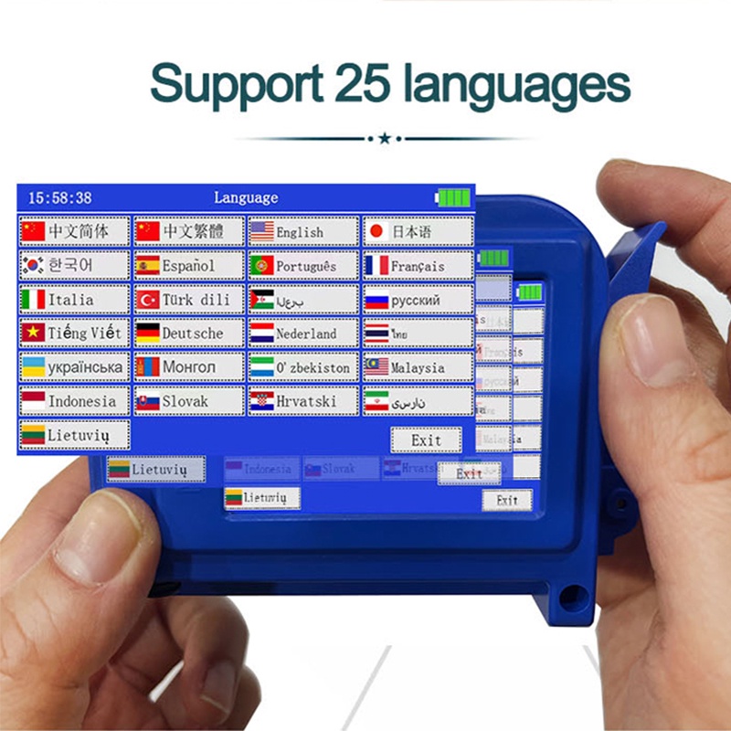 Máy phun mã cầm tay mini Máy phun mã cầm tay nhỏ Ngày sản xuất Mã QR Máy in thông minh 12.7mm