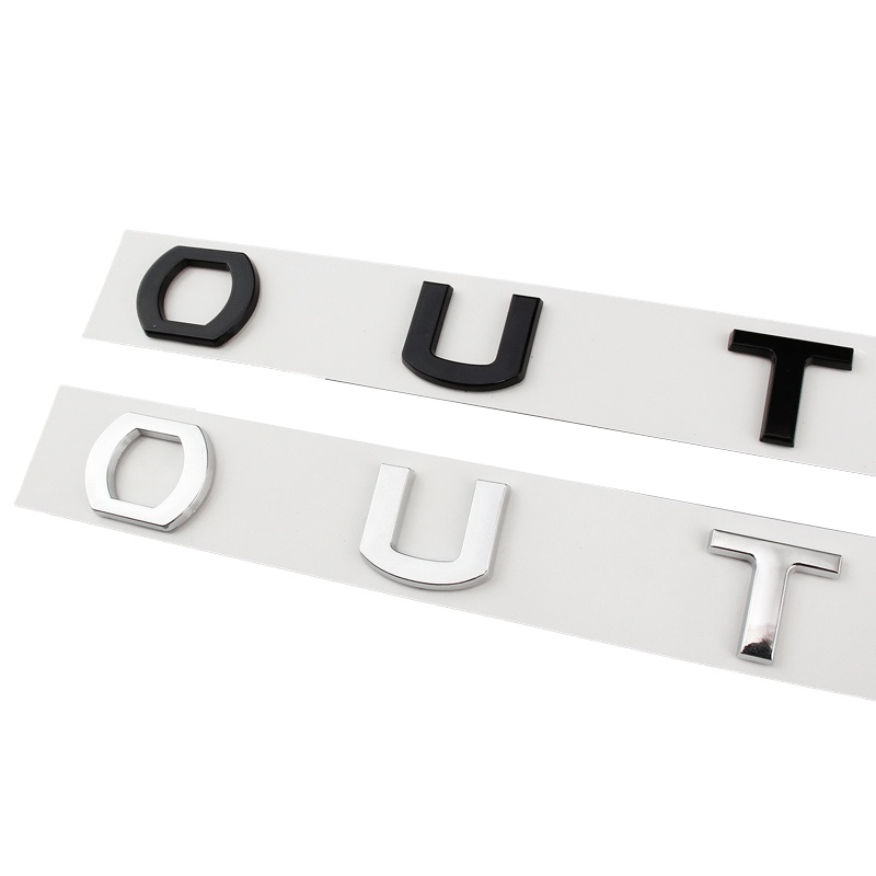 Miếng Dán Logo Chữ ABS 3D Trang Trí Mui Xe Hơi Mitsubishi OUTLANDER