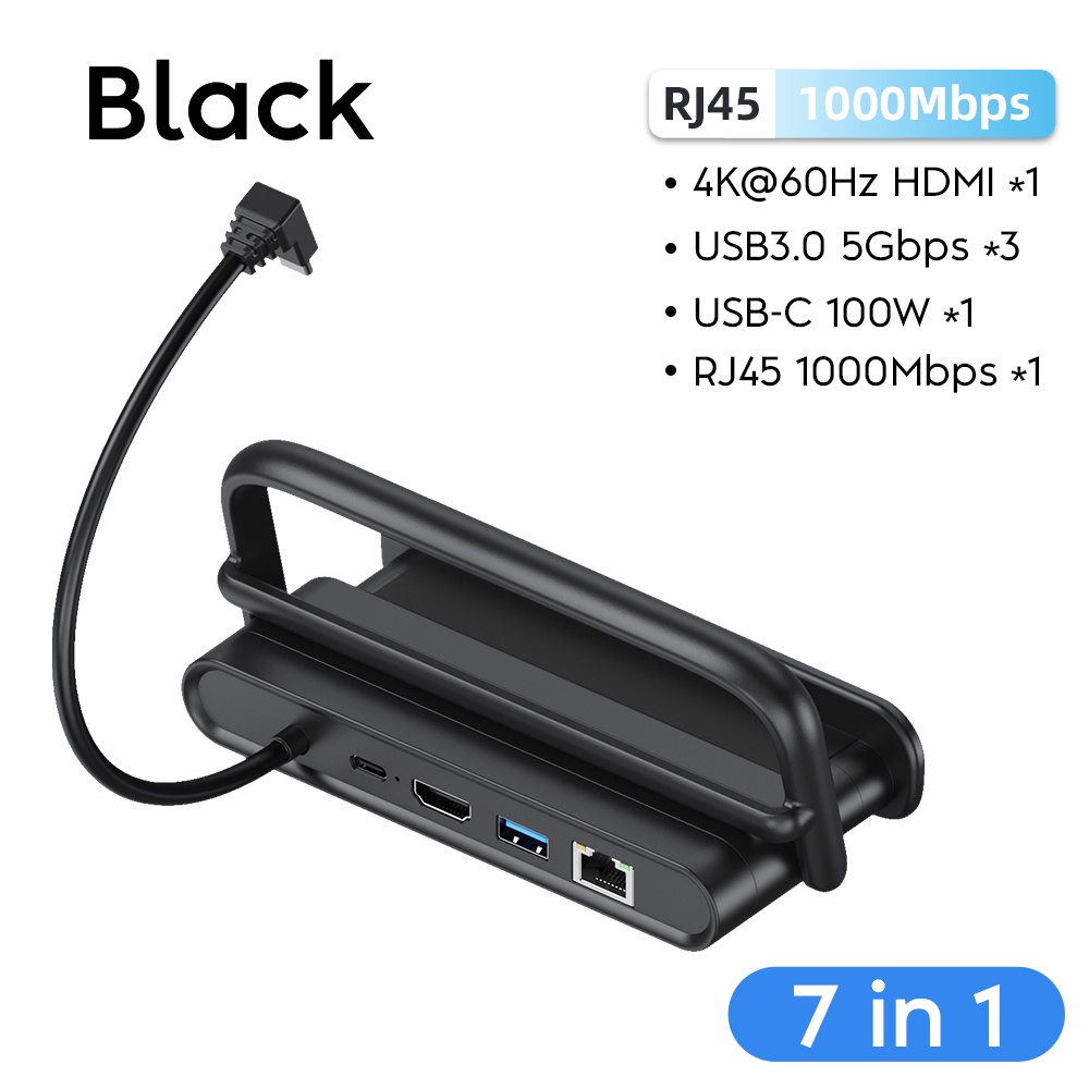 Dock Sạc Đa Năng 7 Trong 1 60Hz HDMI USB-C RJ45 Ethernet Cho Bảng Điều Khiển Hơi Nước