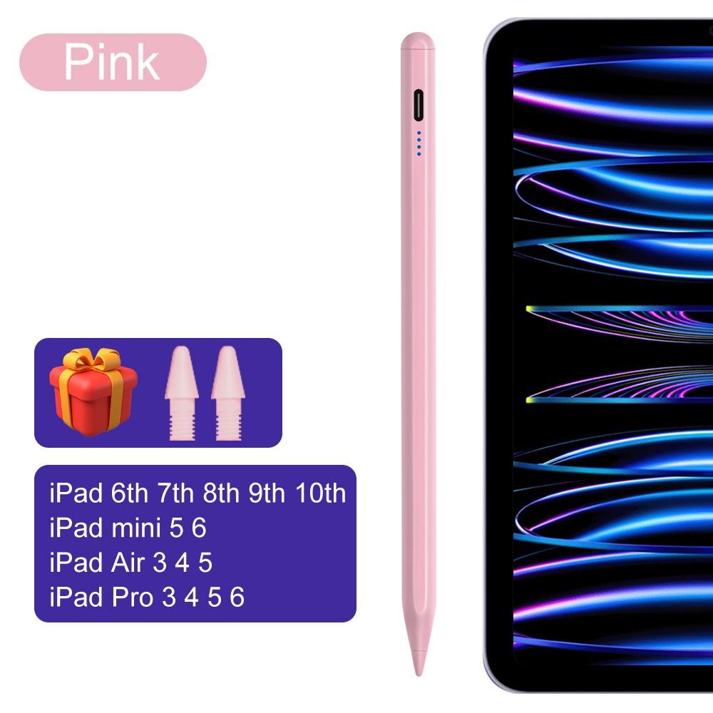 Bút Cảm Ứng Đầu Nghiêng Cho iPad Pro 11 12.9 Air 4 / 5 7 / 8 / 9 / 10th mini 5 6 2018-2022