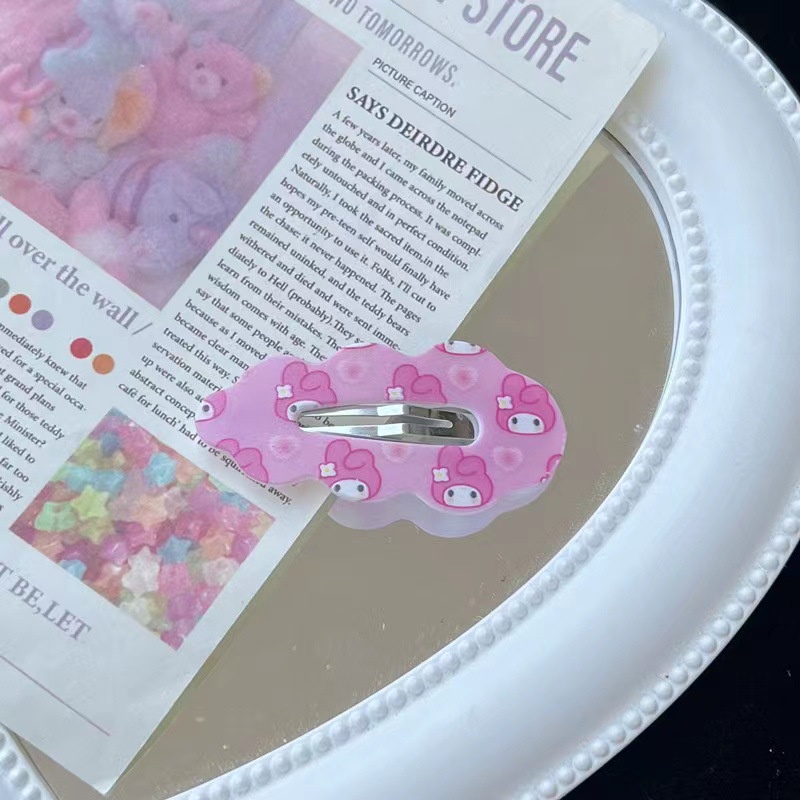 Kẹp Tóc Sanrio Pochacco Kuromi HelloKitty Pompom Purin Ngọt Ngào Cá Tính Thời Trang Cho Nữ