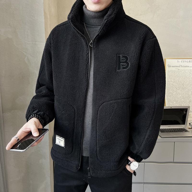 Áo Khoác Cotton Len Lông Cừu Dày 8XUR Thời Trang Thu Đông 2022 Phong Cách Mới Cho Nam