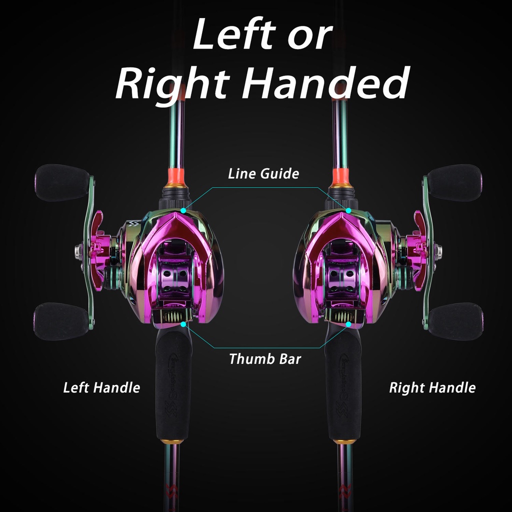 Máy Câu Ngang Máy Câu Lure Máy Ngang,7.2:1 Tỷ lệ bánh răng,13+1BB,Cuộn nhôm nước ngọt