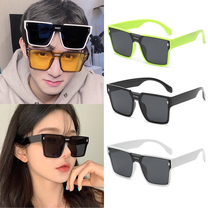 Kính Mát Gọng Lớn Nhiều Màu Sắc Phong Cách Hiphop Thời Trang Cho Nam Nữ