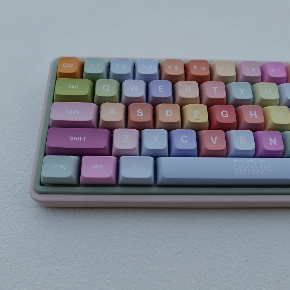 Gummy Bears Keycaps XDA Profile Dễ Thương PBT Dye Sub Bàn Phím Cơ Keycap