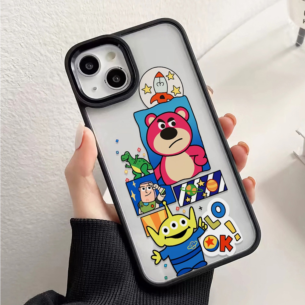 Ốp Điện Thoại Acrylic Cứng Trong Suốt In Hình Người Ngoài Hành Tinh Lotso Cho iphone 14promax 11 13 12 7Plus 8 X XS Max