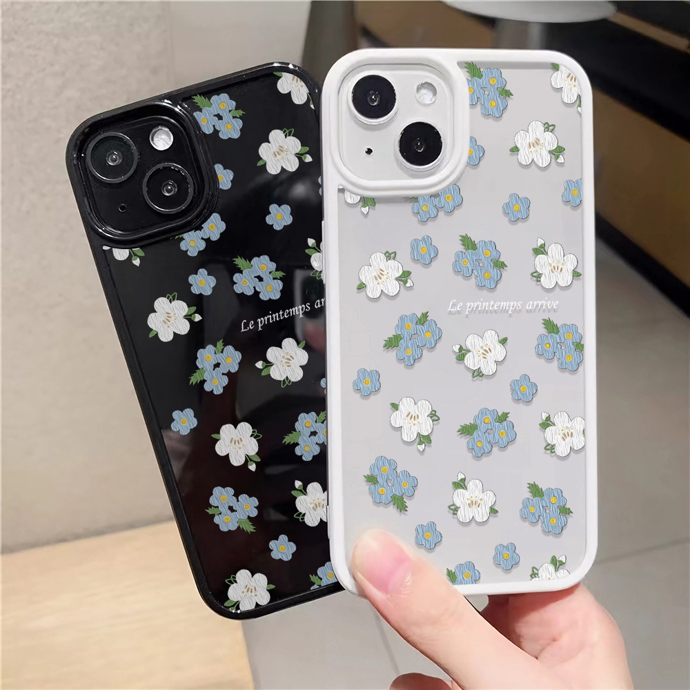 Ốp Điện Thoại Nhựa Acrylic Cứng Trong Suốt In Hình Hoa Đáng Yêu Cho iphone 14promax 11 13 12 7Plus 8 X XS Max