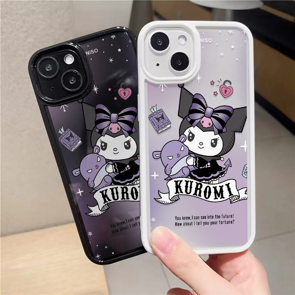 Ốp Điện Thoại Nhựa Acrylic Cứng Trong Suốt In Hình Kuromi Thời Trang Cho iphone 14promax 11 13 12 7Plus 8 X XS Max
