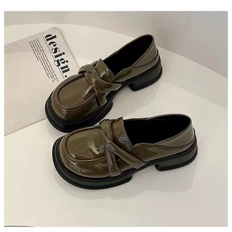 Giày Da Oxford Đế Dày Tăng Chiều Cao Thời Trang Mùa Xuân 2023 Phong Cách Retro