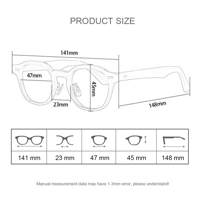 Gọng Kính Tròn Phong Cách Vintage Nhật Bản