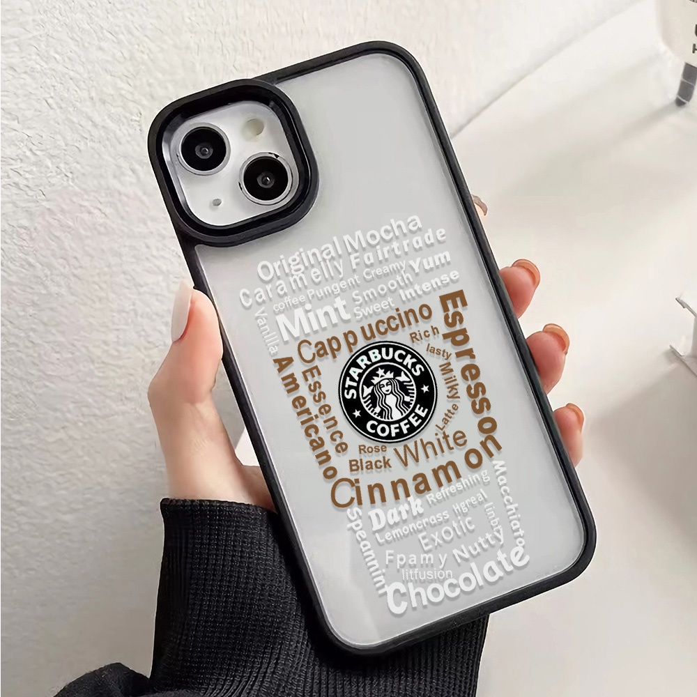 Ốp Điện Thoại Nhựa Acrylic Cứng Trong Suốt In Hình Cốc Cà Phê Thời Trang Cho iphone 14promax 11 13 12 7Plus 8 X XS Max