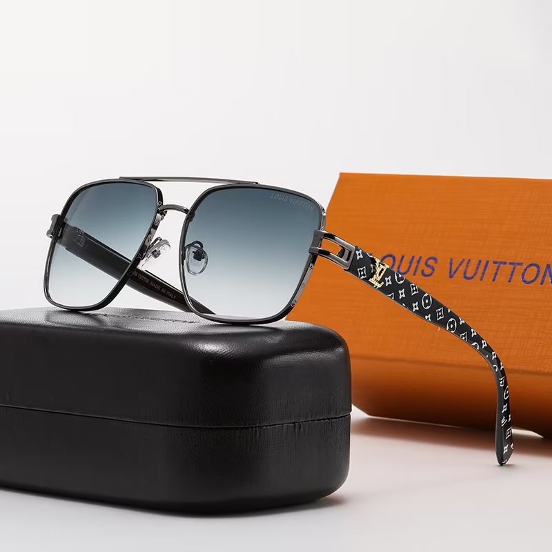 Lv Kính Mát Gọng Vuông Kim Loại Thời Trang 30127