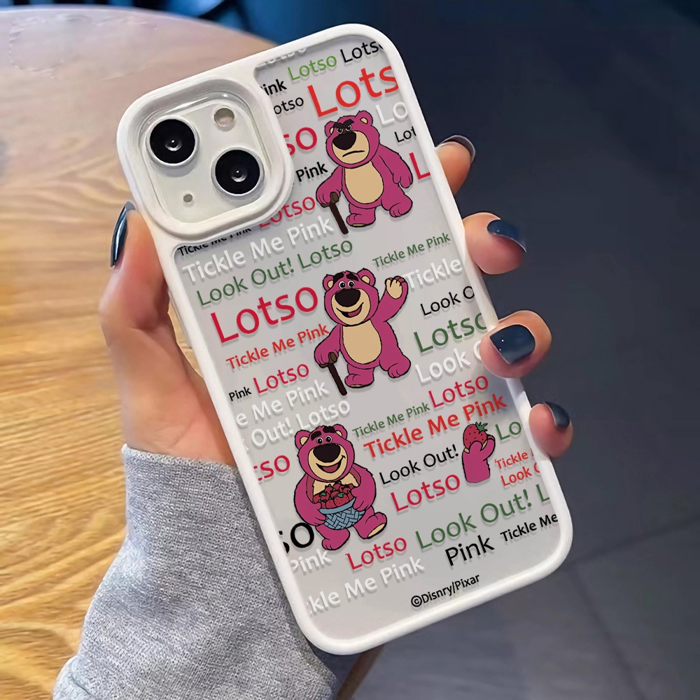Ốp Điện Thoại Nhựa Acrylic Cứng Trong Suốt In Hình Lotso Đáng Yêu Cho iphone 14promax 11 13 12 7Plus 8 X XS Max
