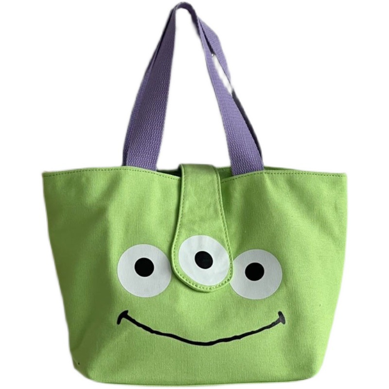 Túi xách đeo vai in hình thời trang đựng cơm trưa cho nữ