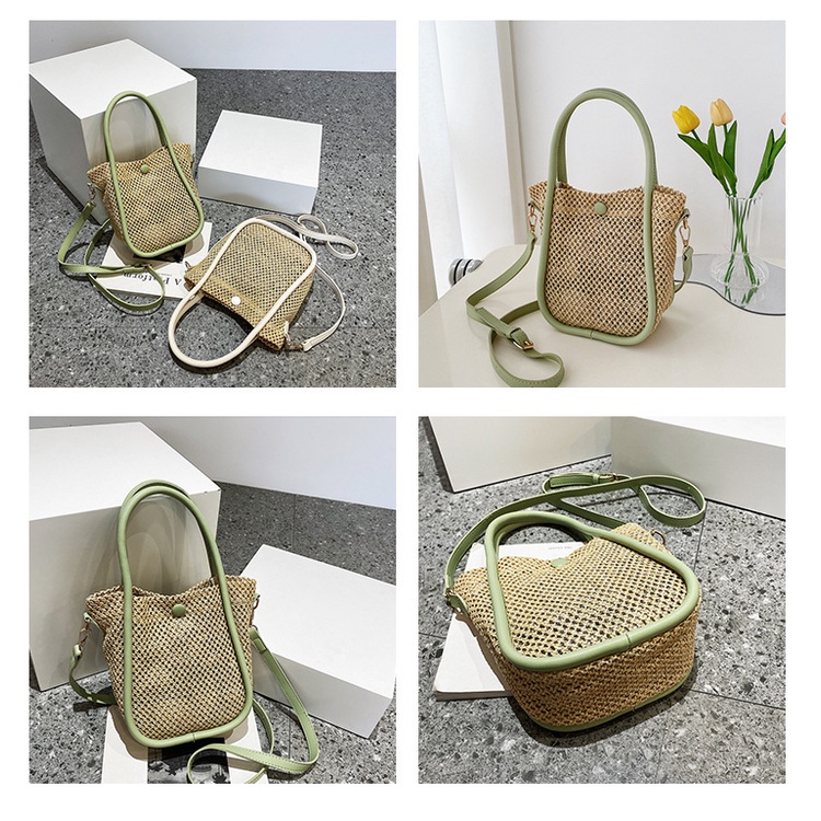 Túi Xách Rơm Mùa Hè 2023 Hợp Thời Trang Phong Cách retro Cho Nữ