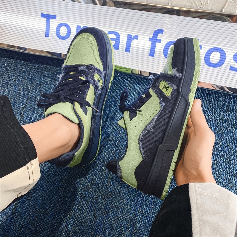 GUDETUD Giày vải thể thao GUDETU đế dày thiết kế chắp vá độc đáo cá tính phong cách vintage Nhật Bản cho nam đi học