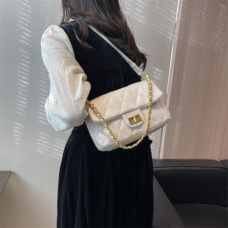 Túi Đeo JASMIN NOIR Chéo Họa Tiết Caro Dây Xích Thời Trang Cho Nữ