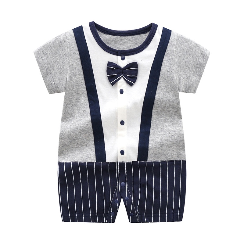 Bộ Áo Liền Quần Bằng Cotton Tay Ngắn Thời Trang Dành Cho Bé Trai 2718