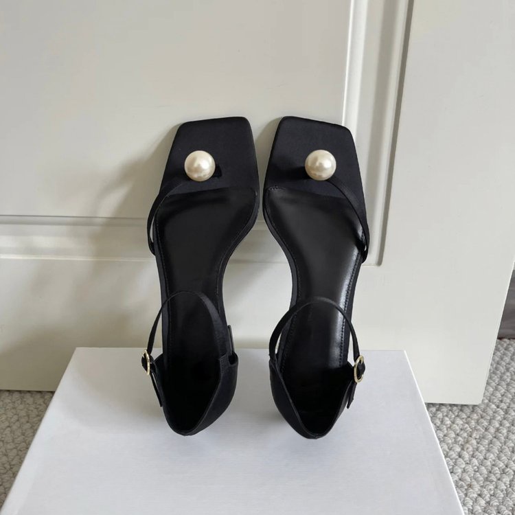 Giày Sandal Hở Ngón Đế Bằng Mũi Vuông Thời Trang Dành Cho Nữ