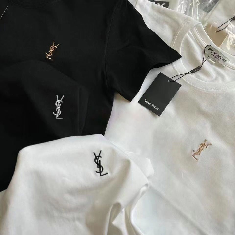 Áo Thun Ngắn Tay Thêu Họa Tiết Phong Cách Âu Mỹ Chất Lượng Cao Cho Nam Và Nữ