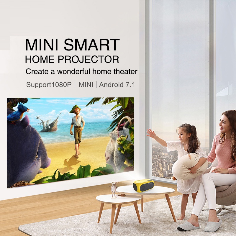 Máy chiếu mini M24 LED Portable Beamer Tương thích với HDMI USB 640 * 480P Hỗ trợ 1080P Video Projetor Quà tặng trẻ em