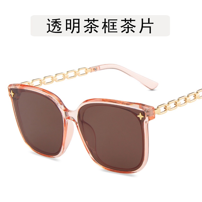 Kính Mát Gọng Lớn Phối Dây Xích Phong Cách Hàn Quốc Thời Trang Cao Cấp