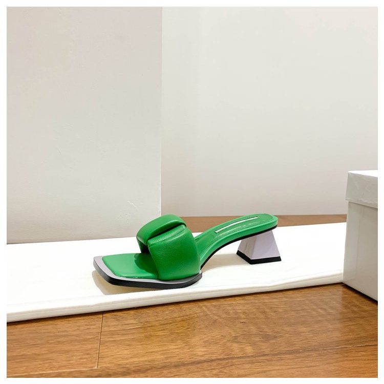 Giày Sandal Cao Gót Mũi Vuông Thời Trang Dành Cho Nữ