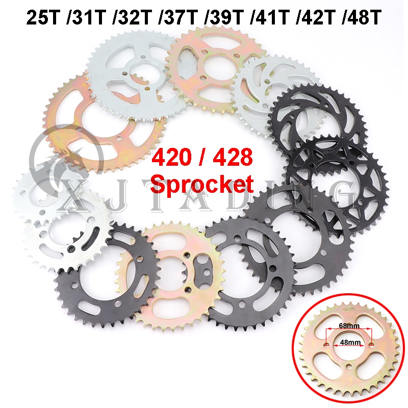 Đĩa Xích 428 / 420 25T / 31T / 32T / 41T / 48T 48MM Chuyên Dụng Cho Xe Mô Tô